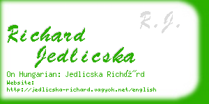 richard jedlicska business card